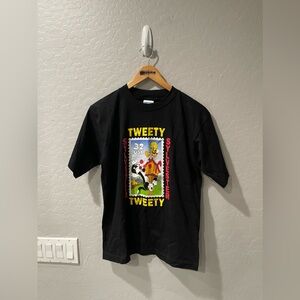 Vintage Looney Tunes‎ Stamp Collection Sylvester Tweety Bird Shirt Medium